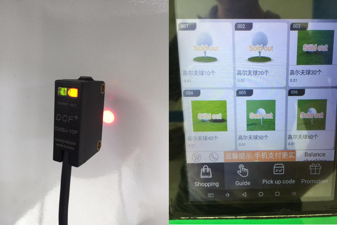 クラブ10000pcs容量3を運転するゴルフのための220V 60HZのゴルフ・ボールの自動販売機