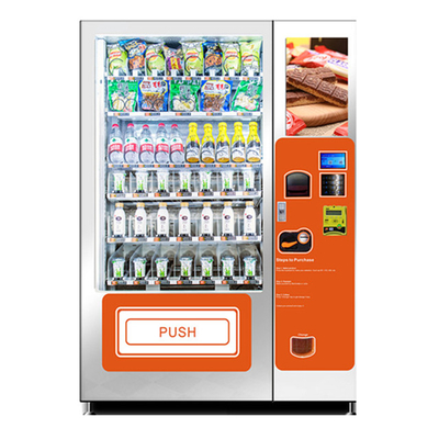 エレベーターが付いているタッチ画面の軽食そしてソーダ コンボの自動販売機