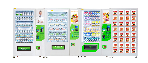 上昇が付いている食料雑貨の自動販売機の軽食の店の自動販売機