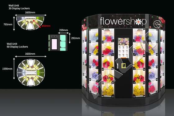 OEM ODM花のための24の時間の花の自動販売機の冷却のロッカーの自動販売機