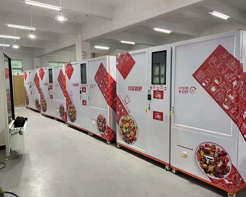 凍結する生鮮食品の食事のマイクロ波加熱の注文の自動販売機