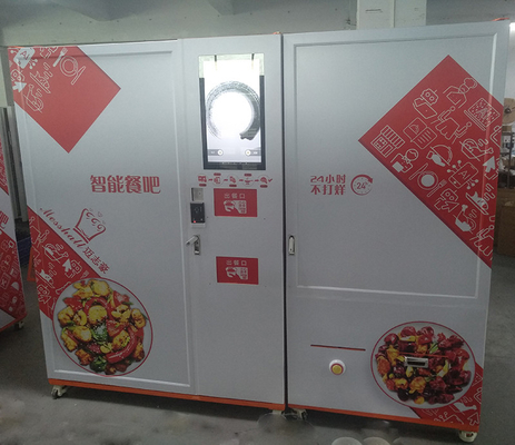 凍結する生鮮食品の食事のマイクロ波加熱の注文の自動販売機