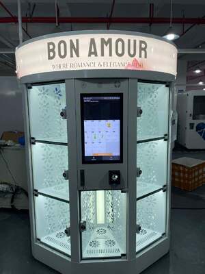 ハロー 新鮮花の自動販売機 ホワイト13ロッカー 大花束 ショッピングモール用 ホットセール クレジットカード決済システム