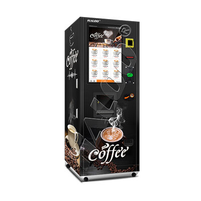 Haloo 32 inch touch screen solid instant coffee vending machine with built-in water pump and semiconductor refrigeration