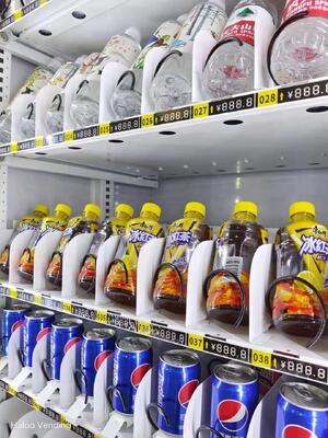 Galvanized steel vending machines for beverages and snacks are durable