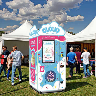 ハルーアイスクリーム自販機,上部ライトボックスとワームギア減速機,ブラジルから輸入されたEmbraco 1.5P圧縮機