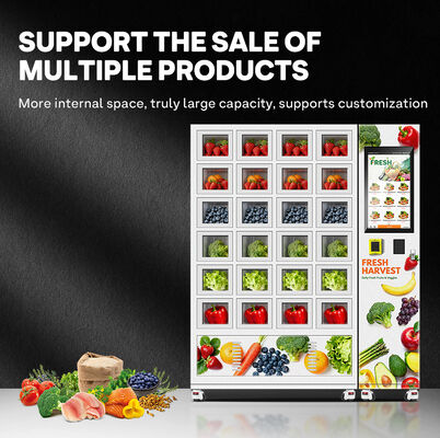 ハロ24グリッド スマート 自動販売ロッカー 厚くガルバネイドシート外殻と冷却システムを持つ3層のガラスドア