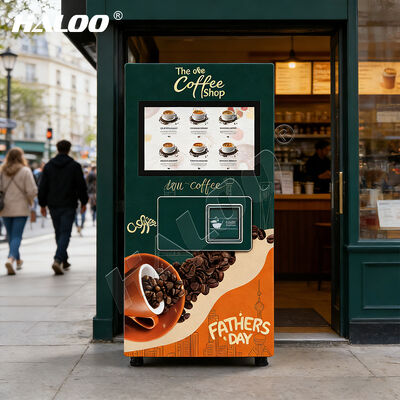 Haloo 27インチタッチスクリーン ホットと冷たい飲み物 カプセルコーヒーマシン 14味と自動清掃機能