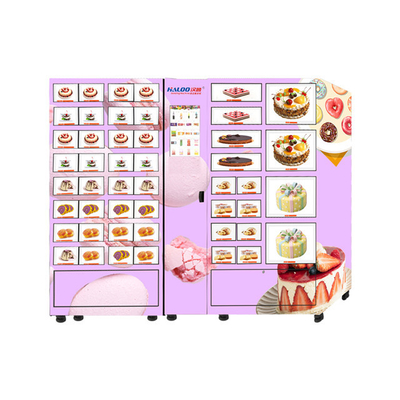 ケーキのデザートはスクリーンを冷却し、広告することを用いる生鮮食品のロッカーの自動販売機に卵を投げつける