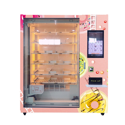 上昇システム冷却装置21.5inchタッチ画面が付いている自動カップケーキの自動販売機サラダ生鮮食品の自動販売機